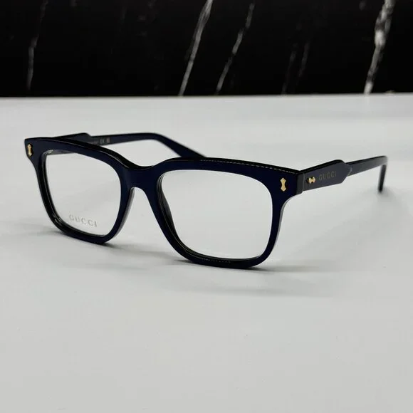 NEW GUCCI GG1265O 005 BLUE MEN EYEGLASSES GUCCI